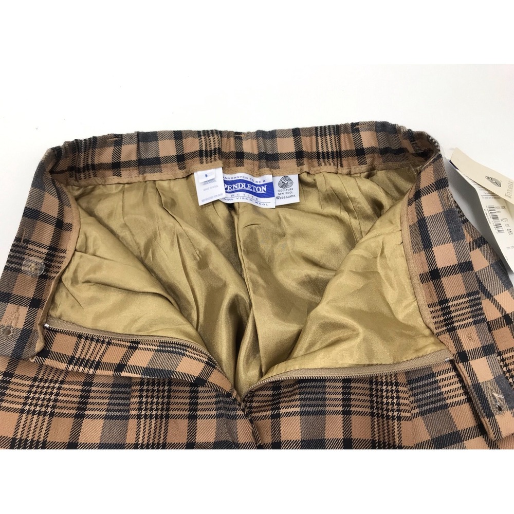 Pendleton Plaid Shorts Womens Size 6 Petite Pleated USA Vintage High Waist - Picture 3 of 8